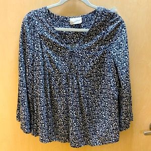 Women’s floral print blue tunic